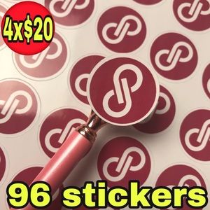96ct Poshmark logo stickers 1” round